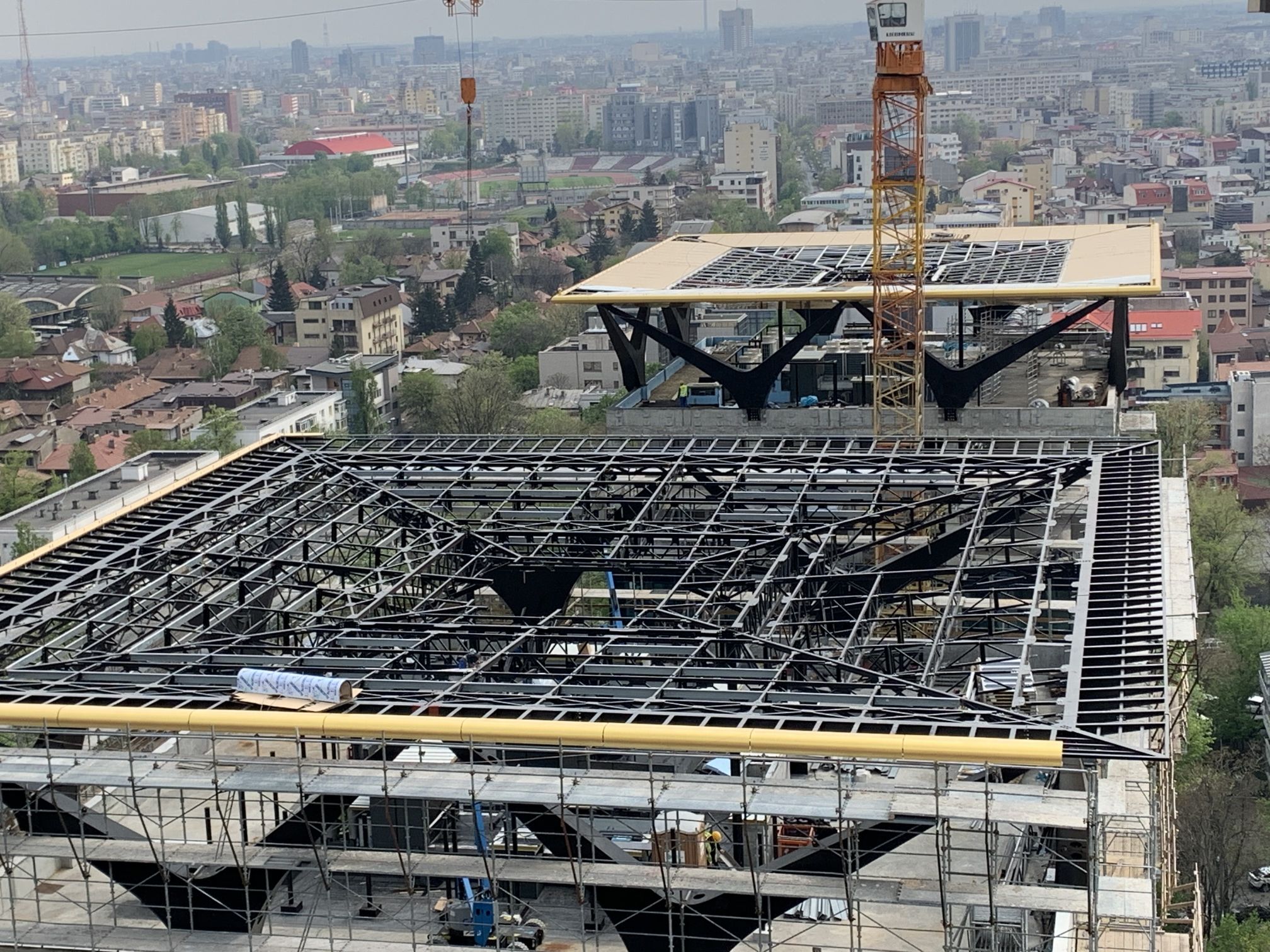 Productie si montaj structura acoperis One Floreasca